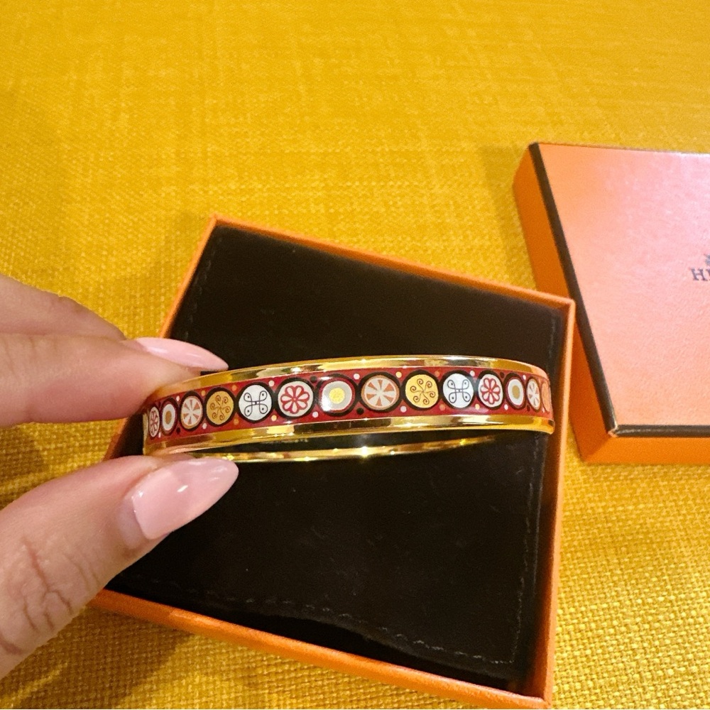 Hermès Cloisonné Enamel Bangle Bracelet - Picture 5 of 6